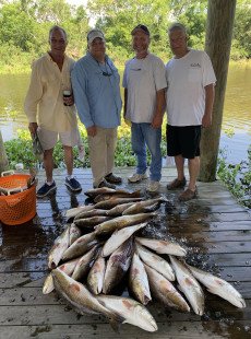 Great Redfish Action Down Dularge!