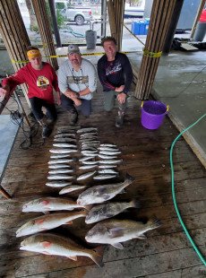 Brian Williams and gang came down for a 3 day fish catching trip. bad weather and all we still caught fish.  with capt. Tommy pellegrin 