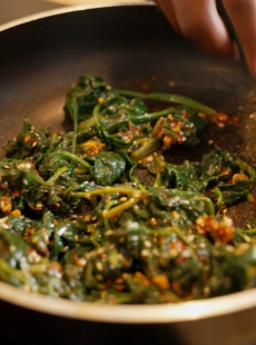 Muriwo Unedovi (Greens in peanut sauce)