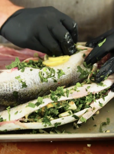 Jay & Lynnae’s Herb Stuffed Whole Trout